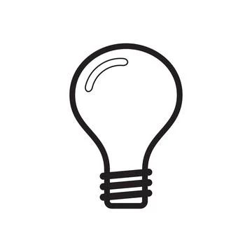 Simple schematic illustration of a lamp Stock Illustration