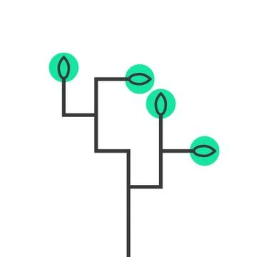Simple schematic tree icon Stock Illustration