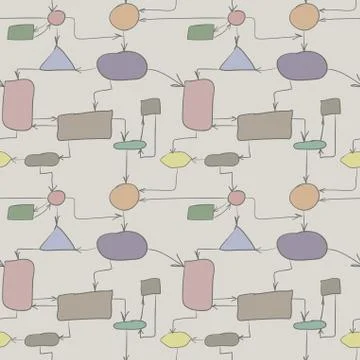 Simple scheme for presentation - vector abstract seamless pattern Illustrazione stock