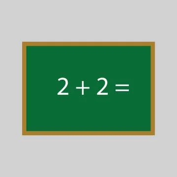 Simple School Green Board Vector Illustration Stock Illustration