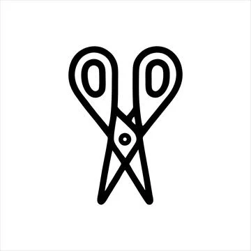 Simple scissors Vector with Minimalist and modern design Stock Illustration