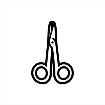 Simple scissors Vector with Minimalist and modern design Stock Illustration