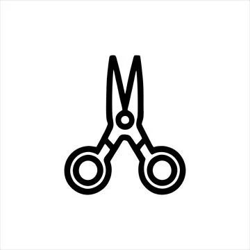 Simple scissors Vector with Minimalist and modern design Stock Illustration