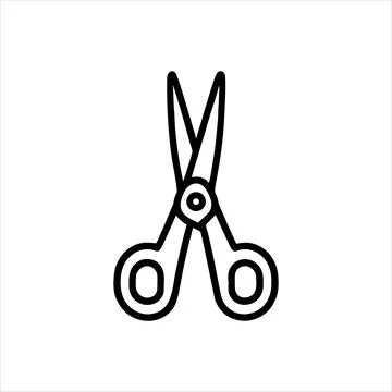 Simple scissors Vector with Minimalist and modern design Stock Illustration