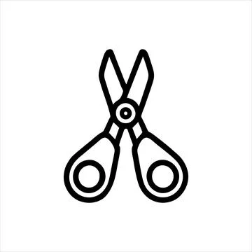 Simple scissors Vector with Minimalist and modern design Stock Illustration