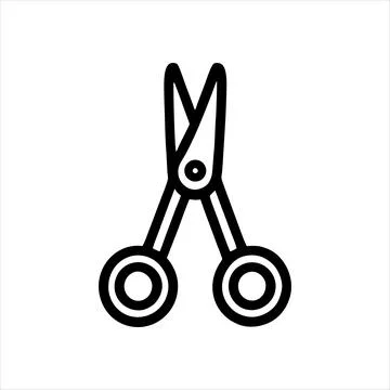 Simple scissors Vector with Minimalist and modern design Stock Illustration