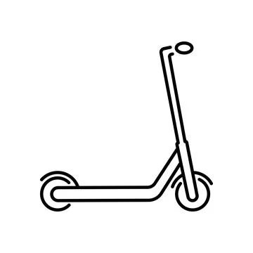 A simple scooter icon with an editable stroke Stock Illustration