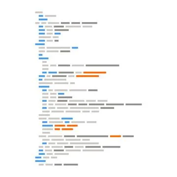 Simple Script Program Code on White Background. Vector Stock Illustration