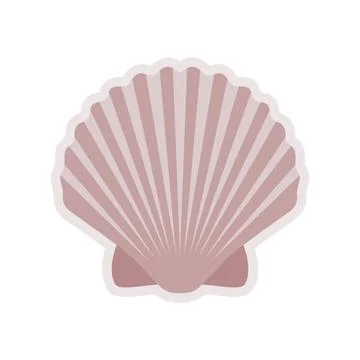 Simple sea shell icon graphic isolated vector Illustrazione stock