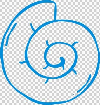 Simple Sea Snail Shell Outline Playful Hand Draw Stock Illustration