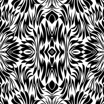 Simple seamless abstract black and white pattern, texture Stock Illustration