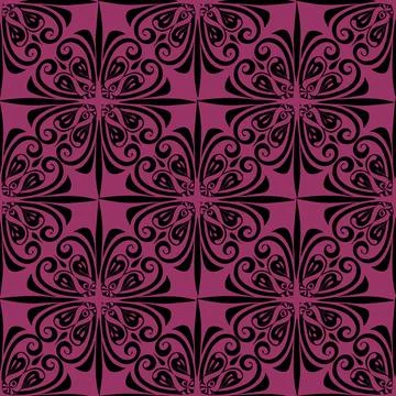 Simple seamless abstract black and purple pattern, texture Stockillustratie