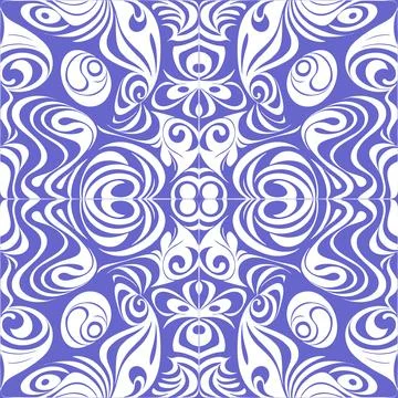 Simple seamless abstract blue and white pattern, texture イラスト素材