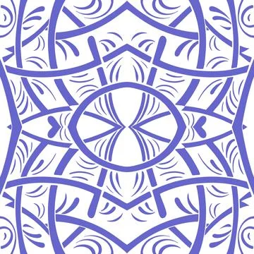 Simple seamless abstract blue and white pattern, texture Illustrazione stock