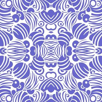 Simple seamless abstract blue and white pattern, texture 스톡 일러스트