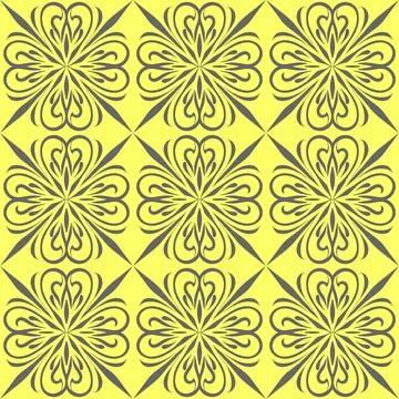 Simple seamless abstract gray and yellow pattern, texture Illustrazione stock