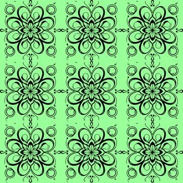 Simple seamless abstract green and black pattern, texture Stock Illustration