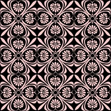 Simple seamless abstract pink and black pattern, texture Stock Illustration