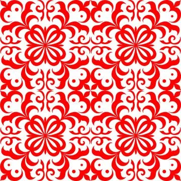 Simple seamless abstract red and white pattern, texture Illustrazione stock