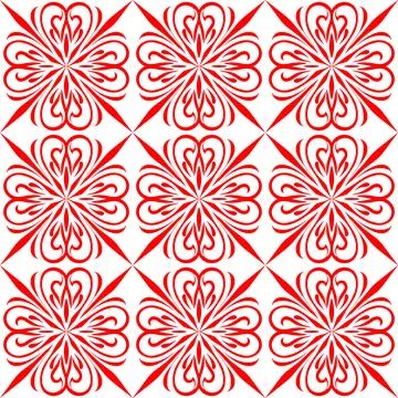 Simple seamless abstract red and white pattern, texture Illustrazione stock