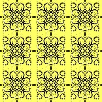 Simple seamless abstract yellow and black pattern, texture Illustrazione stock