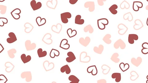 Simple seamless animation pattern with hearts Stock Footage 197464516