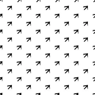 Simple seamless arrow pattern - hand drawn design. Vector trendy background Stock Illustration