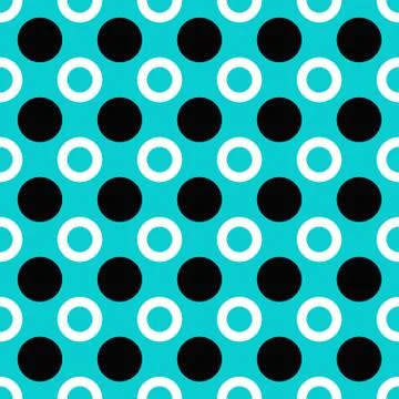 Simple seamless circle pattern background design - vector graphic Illustrazione stock