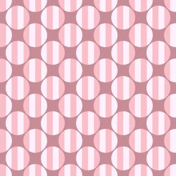 Simple seamless circle pattern background - pink vector graphic Ilustração Stock