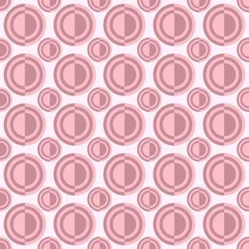 Simple seamless circle pattern background design - vector graphic Illustrazione stock