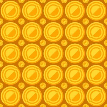 Simple seamless circle pattern design background - vector graphic Illustrazione stock