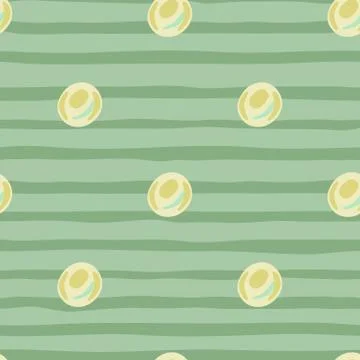 Simple seamless doodle pattern with light yellow pearls. Bubbles silhouettes  스톡 일러스트