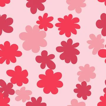 Simple Seamless Floral Vector Pattern Illustrazione stock