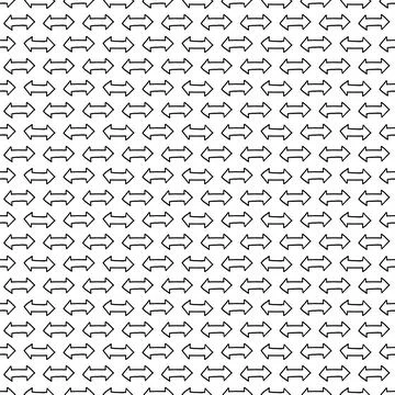 Simple seamless geometric arrow pattern - hand drawn regular design. Vector イラスト素材