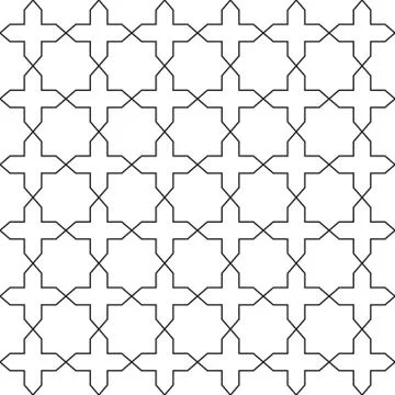 Simple seamless geometric pattern. Vector ornamental background Stock Illustration