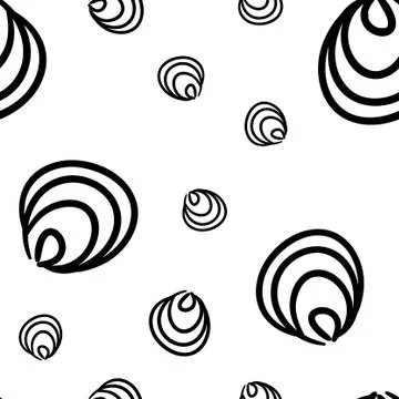 Simple seamless pattern background with seashells Illustrazione stock