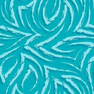 Simple seamless pattern in blue and turquoise color from stripes with ragged Illustrazione stock