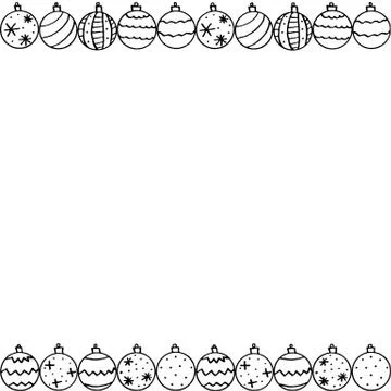 Simple Seamless pattern with Christmas tree balls. New year and Xmas backgrou Stock Illustration