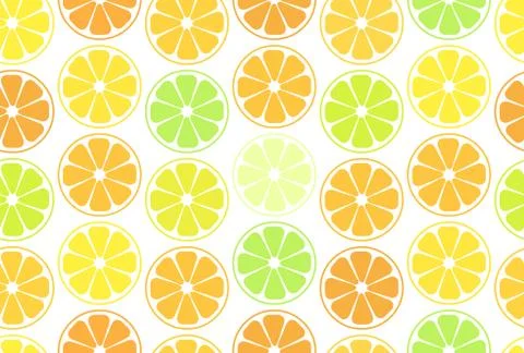 Simple seamless pattern citrus Stock Illustration