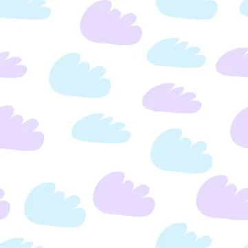 Simple seamless pattern with clouds. Vector Pattern illustration 스톡 일러스트