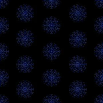 Simple Seamless Pattern with Hand Drawn Snowflakes. Stock Illustration