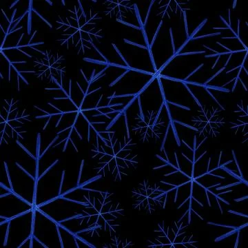 Simple Seamless Pattern with Hand Drawn Snowflakes. Stock Illustration