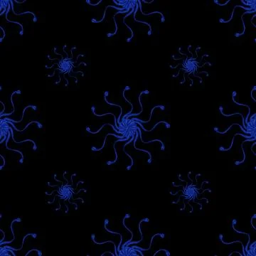 Simple Seamless Pattern with Hand Drawn Snowflakes. Stock Illustration