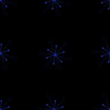 Simple Seamless Pattern with Hand Drawn Snowflakes. Stock Photos