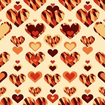 Simple seamless pattern with heart symbol. Eps 10 Stock Illustration