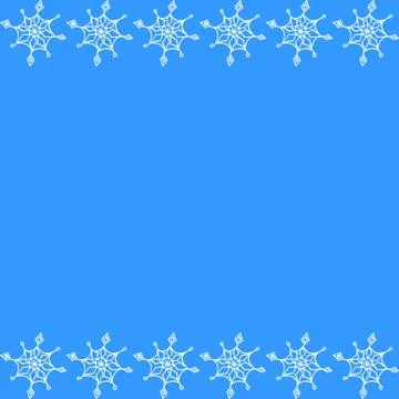 Simple Seamless pattern with snowflakes in line. New year Xtmas background te Stockillustratie