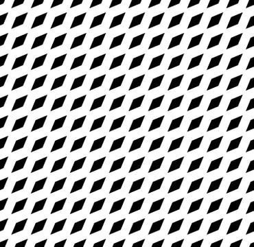 Simple seamless pattern with tilted rhombus shapes. Minimal monochrome repeat Illustrazione stock
