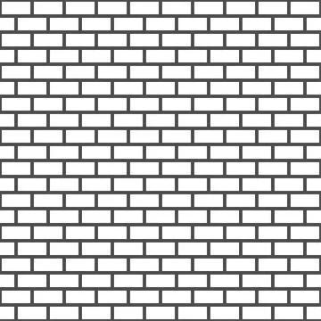 Simple seamless pattern of white bricks. Brick wall vector texture. Stockillustratie