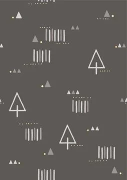 Simple seamless tree design Stock Illustration