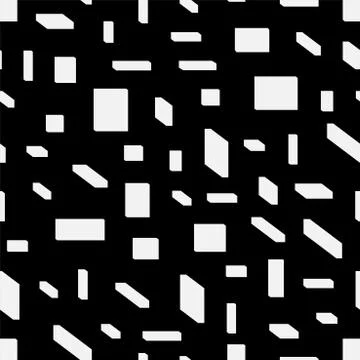 Simple seamless trendy pattern with white geometric shapes. Dark creative Иллюстрация